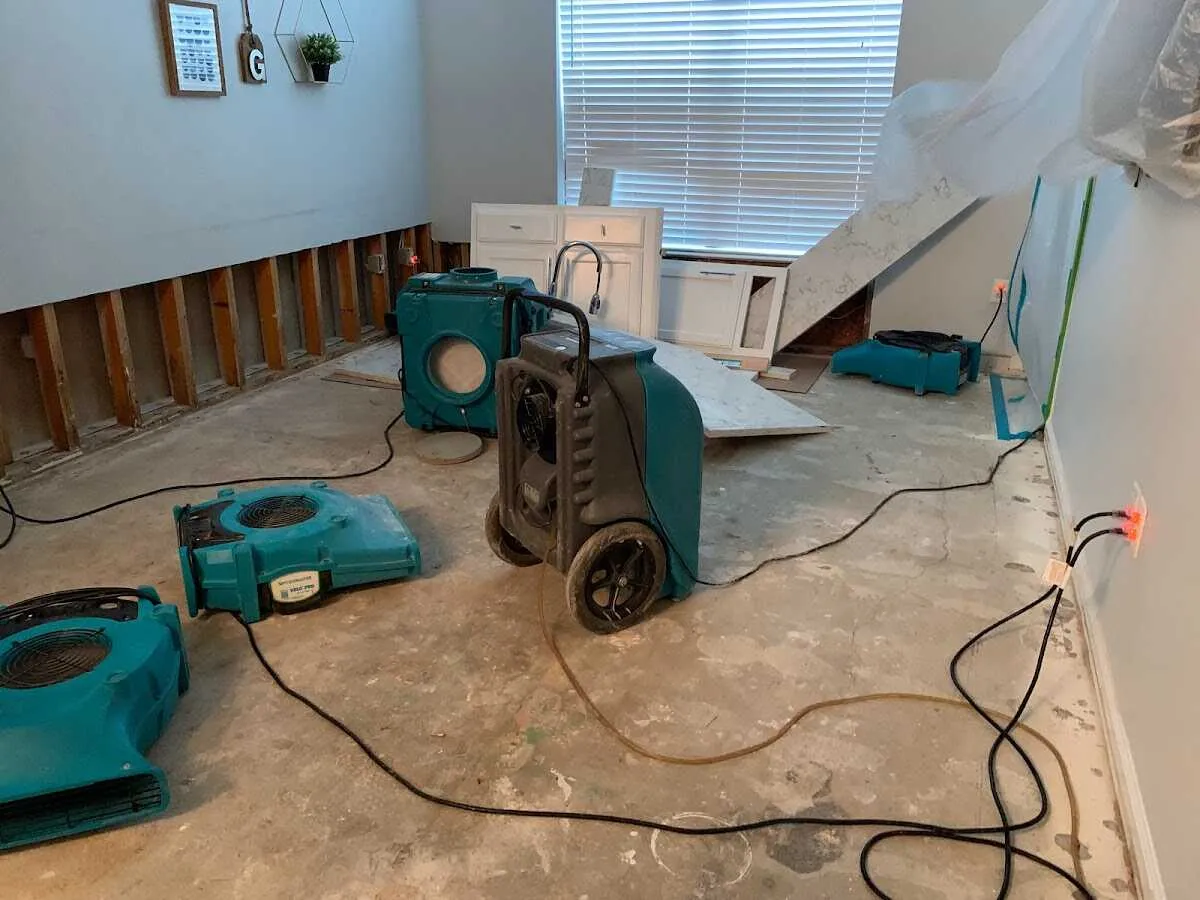 Dehumidifier in flood-cut room for Water Extraction & Removal in Chesterfield
